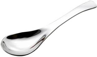 Relatable Soup Spoons Stainless Steel Dinner Chinese Mirror Polished Asian Miso Ramen Food Stainless Steel Soup Spoon Set