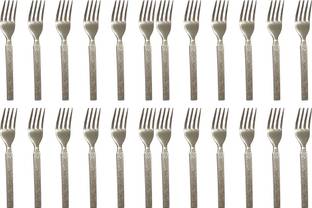 JSI MART Stainless Steel Dinner Fork(SET OF 24) Steel Table Spoon Set