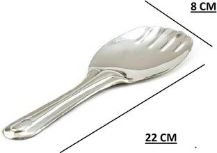 rushabh collections Stainless Steel Rice Serving Spoon, Rice Panja, Rice Server,Rice spoon Steel Serving Spoon