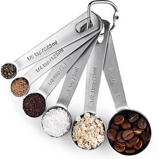 SUPVOX Eastern Eagle Stainless Steel Measuring Spoons Set of 6 Piece Stainless Steel Measuring Spoon Set