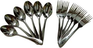 RajCutlery Stainless Steel Premium Spoon and Fork Stainless Steel Table Spoon Set