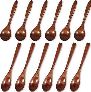 Raja handicraft Sisam Wooden Masala Spoon - Set Of 8 / 6 inch Wood Wooden Spoon Set