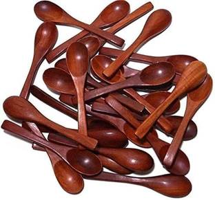 S F ENTERPRISES Wooden Small Spoon, Tableware, Dinnerware & Kitchen used Spoons Wooden Coffee Spoon, Ice-cream Spoon, Salad Spoon, Soup Spoon, Sugar Spoon, Tea Spoon, Table Spoon Set