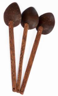 Thenga Coconut Shell Large Cooking Spoon | Wooden Serving Spoon Set