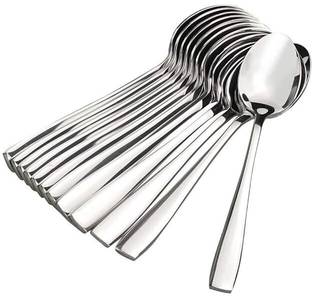 smartword S.S Dessert Spoon Stainless Steel Coffee Spoon, Dessert Spoon, Measuring Spoon, Tea Spoon, Serving Spoon, Soup Spoon Set