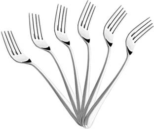 Fanqew 6 dinner fork Disposable Stainless Steel Dessert Spoon Set