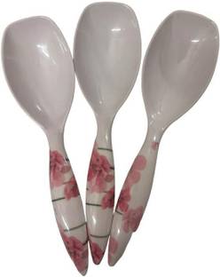 Evaware International Melamine Floral Design Cutlery Spoon to Enhance Your Tableware Melamine Tea Spoon Set