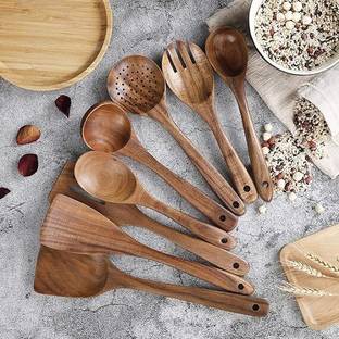 ASenterprises Wooden Serving Spoon, Table Spoon, Measuring Spoon Set