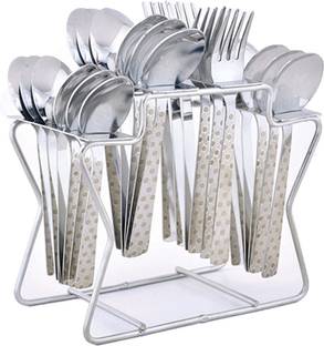 Troozy Cutlery Set with Stand Holder for Spoon and Fork Stainless Steel Table Spoon Set