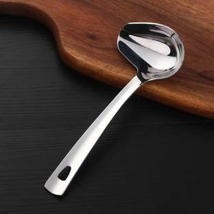 Convay Sauce Ladle, BuyGo Drizzle Spoon with Spout Gravy pack 1 Disposable Stainless Steel Cream Spoon
