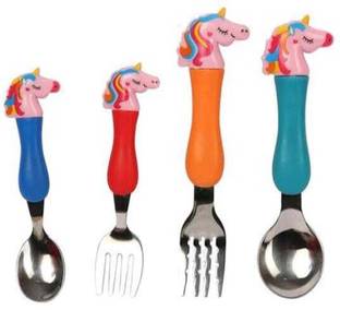 KSV Firefly Unicorn Spoon & Fork Set for Babies Include Forks,Spoons ,Cutlery Set Stainless Steel Table Spoon Set