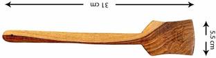 Shelter Wooden Spoons and Spatula for Cooking, Sleek, Sold and Non-Stick Cookware Wooden Cream Spoon, Dessert Spoon, Sugar Spoon, Table Spoon, Serving Spoon, Olive Spoon