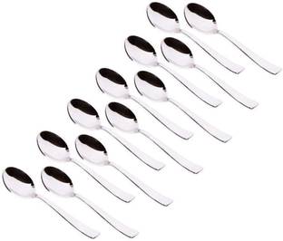Parage 12 Piece Tea Spoon Set for Tea, Coffee, Sugar, Condiments & Spices, 14.5cm Long, Stainless Steel Table Spoon, Tea Spoon, Coffee Spoon, Sugar Spoon, Ice Tea Spoon Set