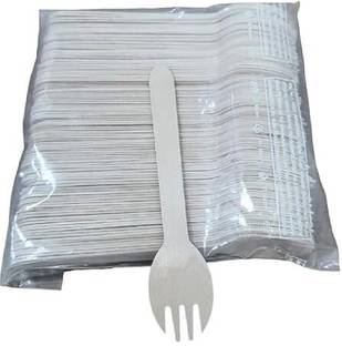 inesh Disposable Wooden Salad Spoon