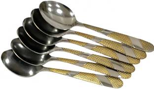 Elhify Cuttlery Table Spoon Disposable Stainless Steel Table Spoon Set