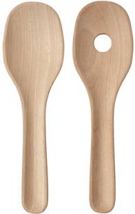 IKEA SKALLKNEKT 2-piece salad servers set, solid birch Wooden Salad Spoon