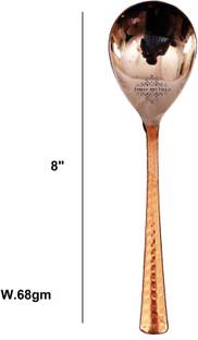 INDIAN ART VILLA Serving Spoon Steel, Copper Serving Spoon