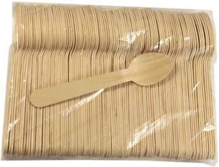 DEERA Disposable 110mm Wooden Spoon for Dinner Parties Catering Disposable Wooden Table Spoon Set
