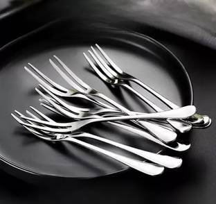 ARSCART Heavy steel fruit fork Stainless Steel Salad Spoon Set