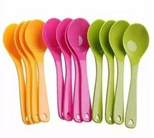 CRAZYGOL Plastic Premium Quality Multicolour Spoon Plastic Tea Spoon, Table Spoon, Sugar Spoon, Cream Spoon, Coffee Spoon Set