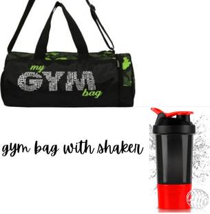 EMMCRAZ Black/green Patter MY GYM BAG WITH SPIDER BOTTLE (green, Sling Bag) (Dry Bag)