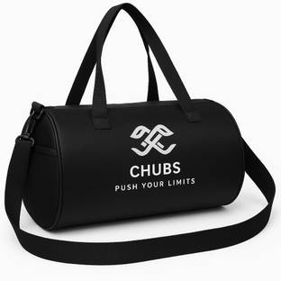 Chubs Fitness Series Leatherette Gym Bag With Zip Pocket And Mesh Pocket