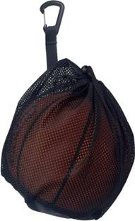 Fitcozi Basketball Mesh Net Bag Drawstring Zipper Pocket Volleyball Football Carry Bag