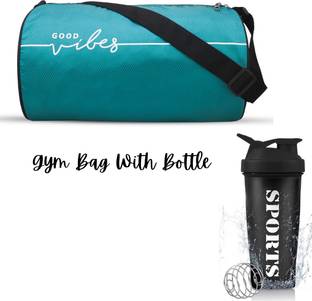 EMMCRAZ combo sport bag for gym and travel bag with protein shaker bottle