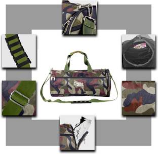 frokht ™ Camouflage 19 inch Light Weight Wet Pocket With Shoe Compartment Sports