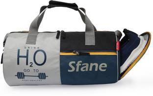 Sfane Black Stylish Gym Bags for Men & Women with Shoe Compartment Sports Bag Duffel