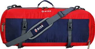 RIDA Travel Bag 45L Gym Bag for Men Women with Shoe Compartment/WetDry Storage Red