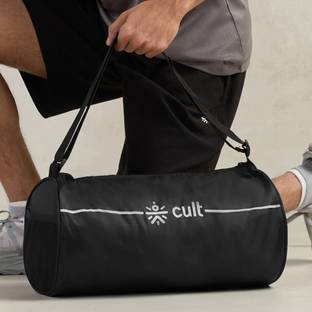 Cult Duffle Bag-Unisex-Adjustable Strap-Mesh pocket-Gym & Sport Bag-Black-12 L
