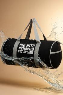 Dmade Gym Bag with Shoe Pocket and Inspiring Quote Print | Lightweight Sports Duffel