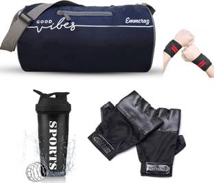 EMMCRAZ Stylish Polyester gym bag 4in1 combo kit bag