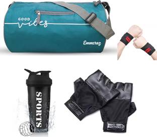 EMMCRAZ Stylish Polyester gym bag 4in1 combo kit bag
