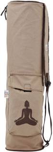 WishKraft Yoga Mat Carry Bag, Camel Brown Color, Full Zip, Multi Pockets, Shoulder Strap