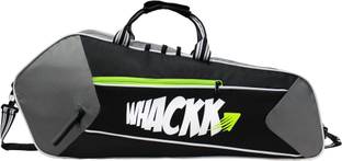 WHACKK Break Point Blk Gry Squash Kit Bag/ Tennis-4,Badminton-8
