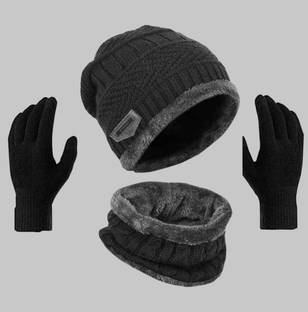 DESI CREED 3 PICS WINTER WOOLEN MEN & WOMEN Cap/GLOVES/NECK Riding Gloves