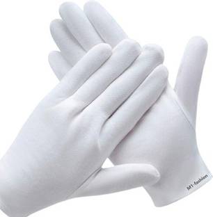 M1-fashion Summer Cotton Sun Protection Gloves Cotton Hand Gloves for Bike Riding -White Riding Gloves
