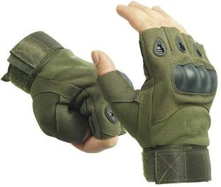 HOC Hand Protection Tactical & Breathable Half Fingers Bike Riding Gloves for Riders Riding Gloves