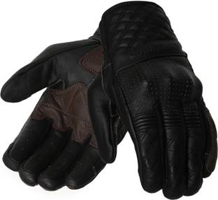 ROYAL ENFIELD Bravado | Knuckle Protection & Abrasion Resistance Leather Riding Gloves