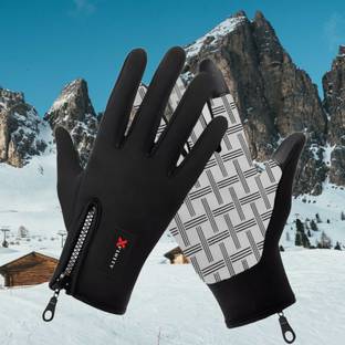 xfinity Riding Gloves Full Finger Touch Screen Sense at thumb and index with zipper Riding Gloves