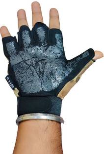 Creeknest Half Finger Tactical Riding Glove for Men & Women Breathable Snake Design 1 Pair Riding Gloves