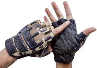 Yeahmom Half Finger Breathable & Stretchable Material Riding & Shooting Practice Gloves Riding Gloves