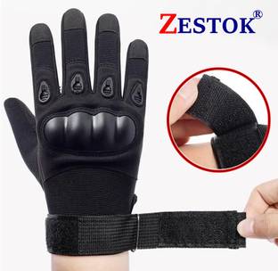Zestok Motorcycle Riding Equipment Biker Gloves With Anti Slip Driving Gloves For Men Gym & Fitness Gloves