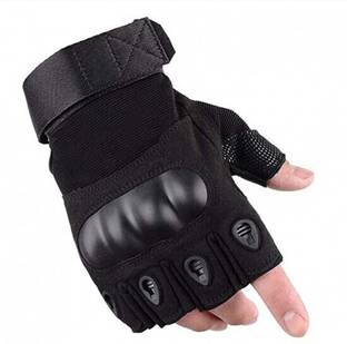 Yeahmom Hard Knuckle Motorcyle_Bike Riding Gloves Breathable & Protective Half Finger Riding Gloves