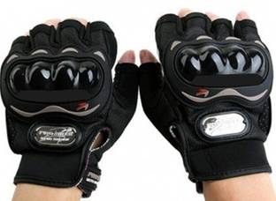 LEVOT Pro Biker Half Cut Gloves Black L Size Driving Gloves