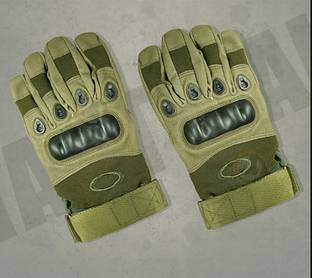 Flipkart SmartBuy Tactical Military Hard Soft Knuckle Army Combat Full Bike Riding Glove Green Riding Gloves