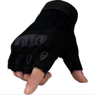 whinsy Tactical Half Riding Gloves For Bikers Driving Gloves Half Finger Anti-Slip Riding Gloves
