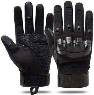 zaysoo Tactical Rubber Knuckle Gloves for Men Outdoor Sports Riding Gloves